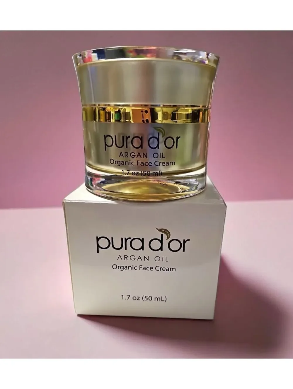 Pura d'or Argan Oil Organic Face Cream 1.7 oz (50 mL) - Never Used Exp.